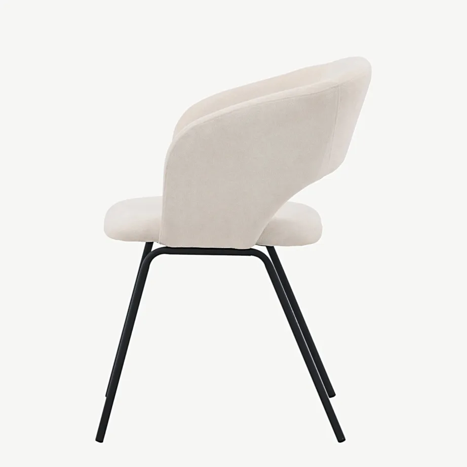 Day söögitool murdvalge polstriga, mustade terasjalgadega, 19909-490 – 7