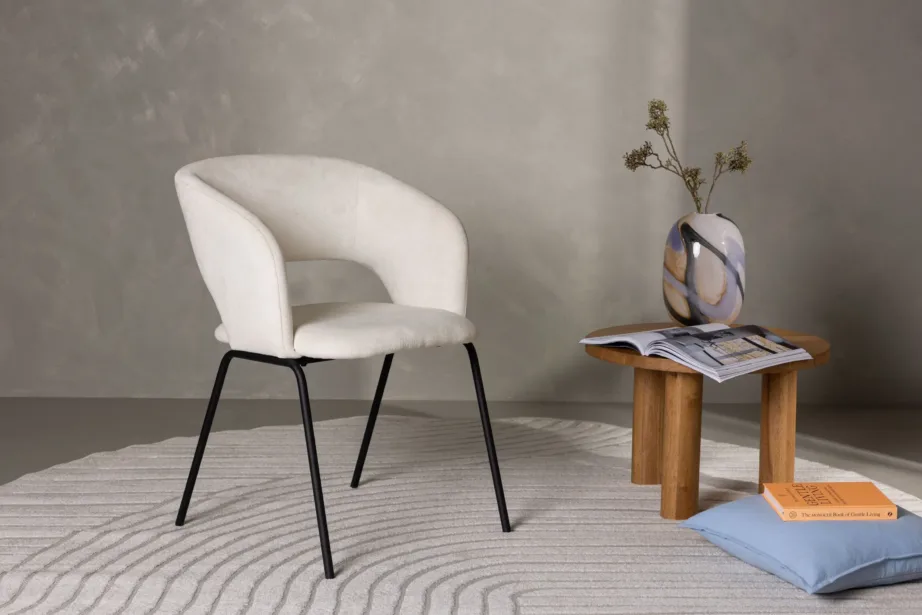 Day söögitool murdvalge polstriga, mustade terasjalgadega, 19909-490 – 8