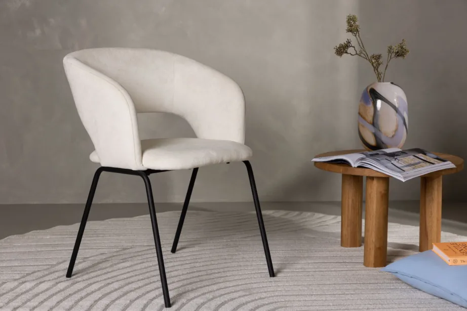 Day söögitool murdvalge polstriga, mustade terasjalgadega, 19909-490 – 9