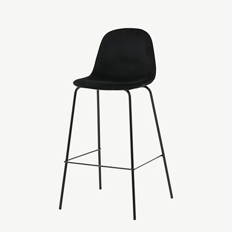 Musta sametkattega baaritool Polar, metalljalgadel, 77 cm - 19909-888