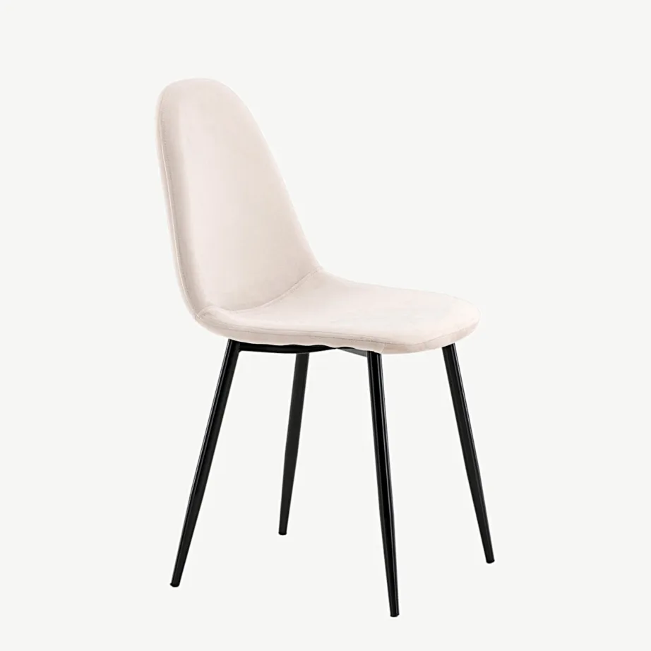 Beežist velvetkangast Polar söögitool mustade terasjalgadega, 19912-880 – 3