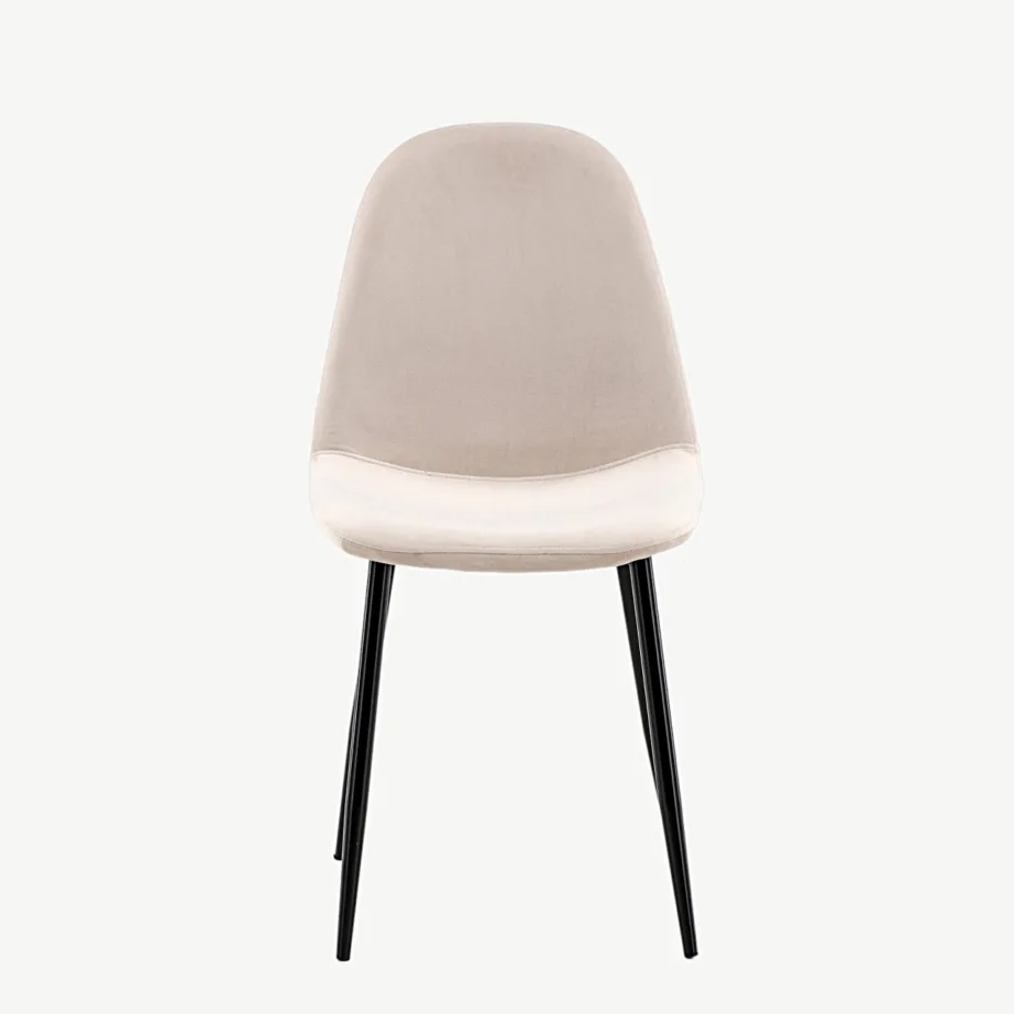 Beežist velvetkangast Polar söögitool mustade terasjalgadega, 19912-880 – 4