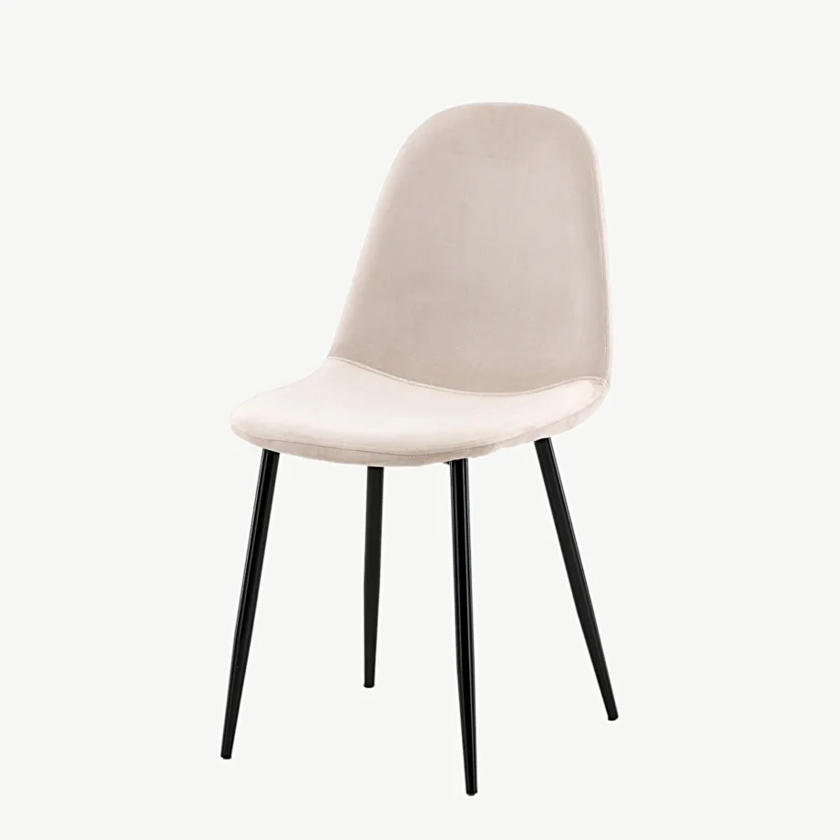 Beežist velvetkangast Polar söögitool mustade terasjalgadega, 19912-880 – 5