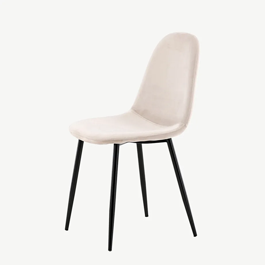 Beežist velvetkangast Polar söögitool mustade terasjalgadega, 19912-880 – 6