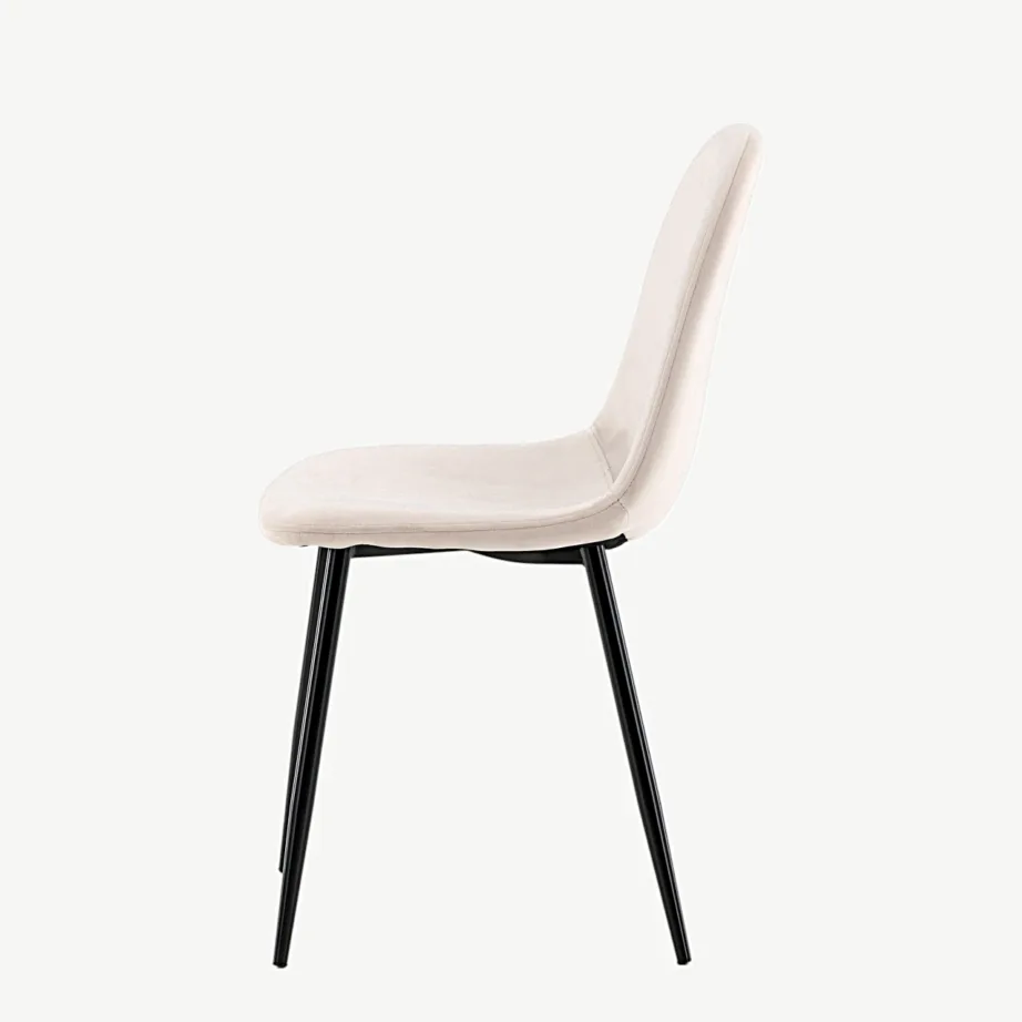 Beežist velvetkangast Polar söögitool mustade terasjalgadega, 19912-880 – 7