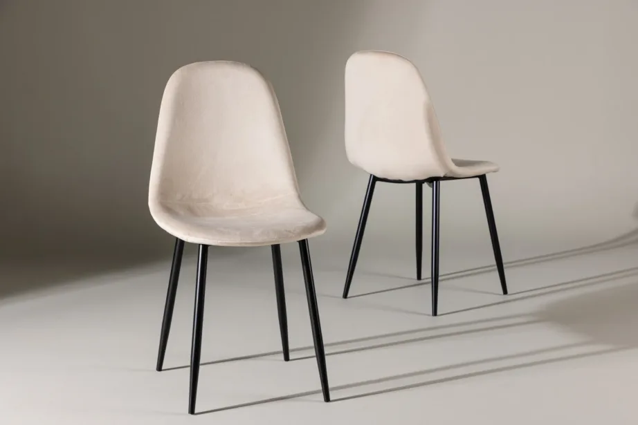 Beežist velvetkangast Polar söögitool mustade terasjalgadega, 19912-880 – 8