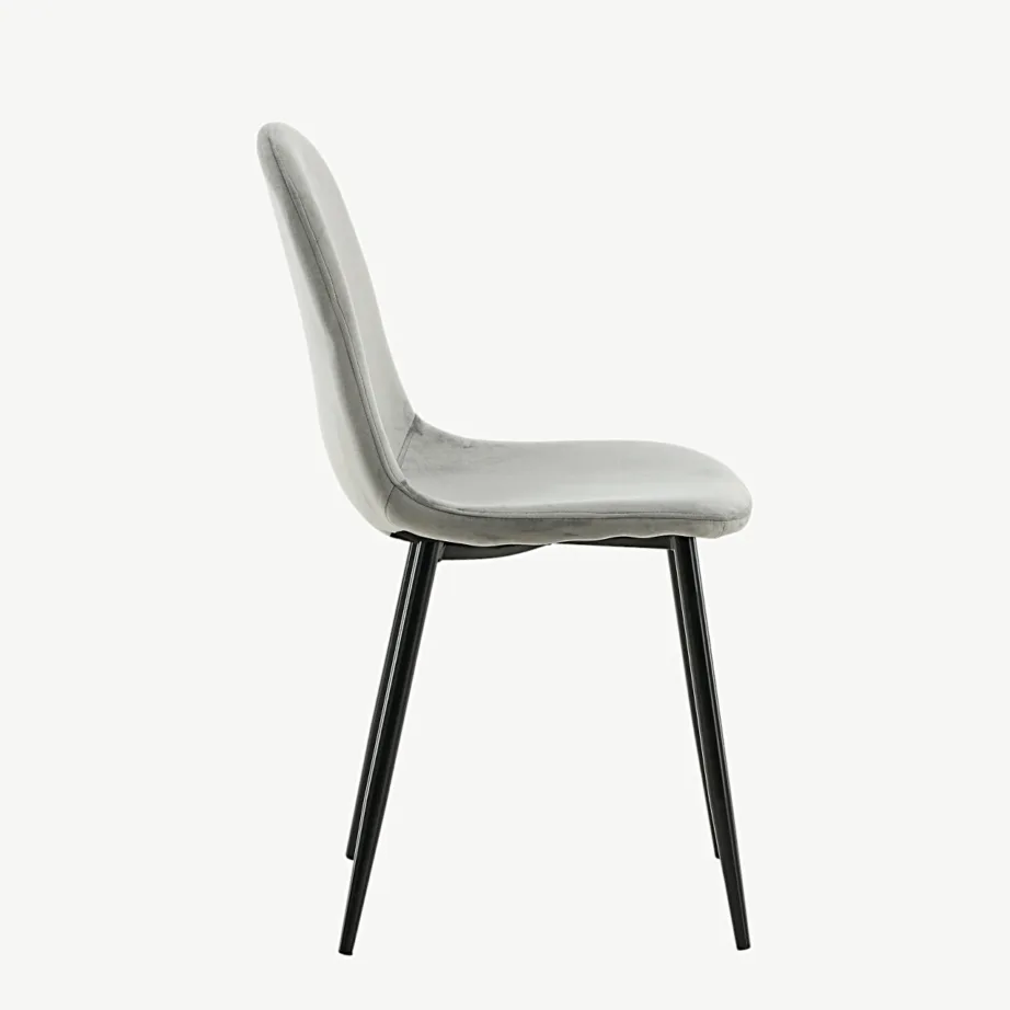 Hallist velvetkangast Polar söögitool, mustade terasjalgadega, 19912-885 – 2