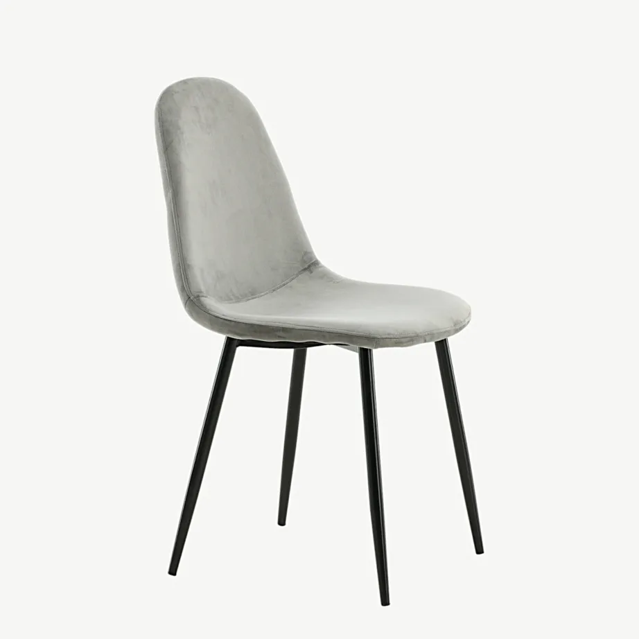 Hallist velvetkangast Polar söögitool, mustade terasjalgadega, 19912-885 – 3