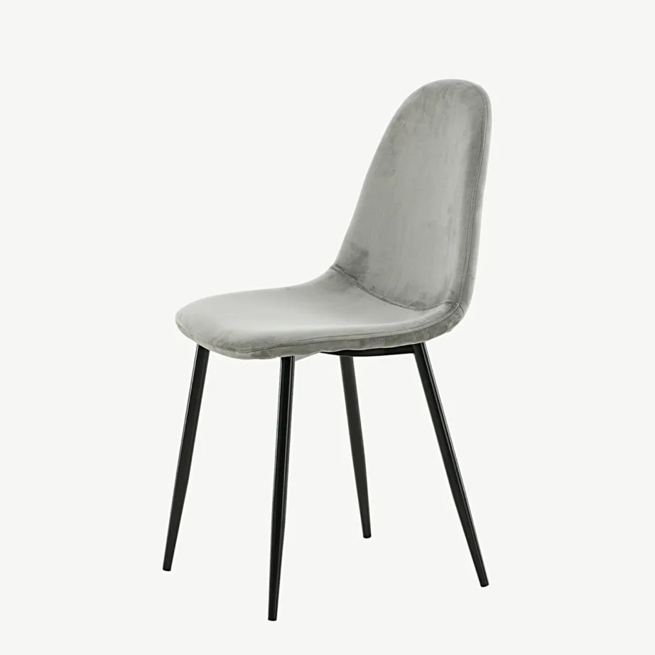 Hallist velvetkangast Polar söögitool, mustade terasjalgadega, 19912-885 – 6