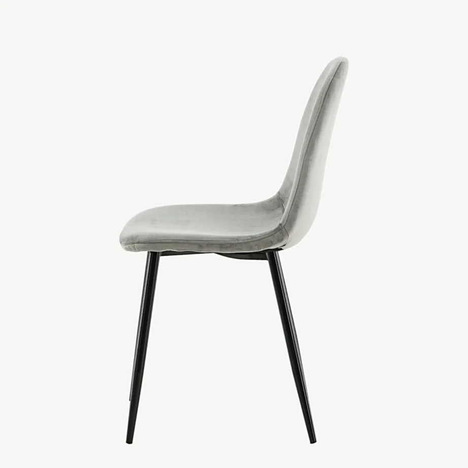 Hallist velvetkangast Polar söögitool, mustade terasjalgadega, 19912-885 – 7