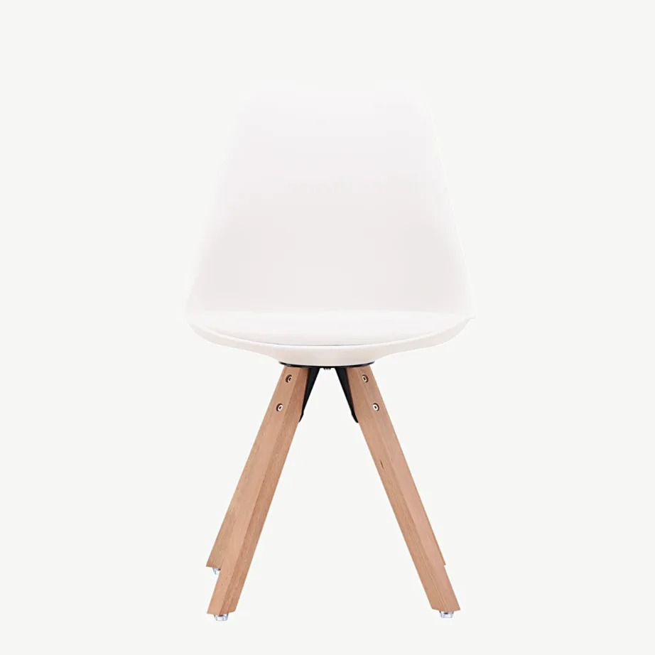 Valge polüpropüleenist istmega söögitool Zeno pöögipuust jalgadega, 19914-360 – 4