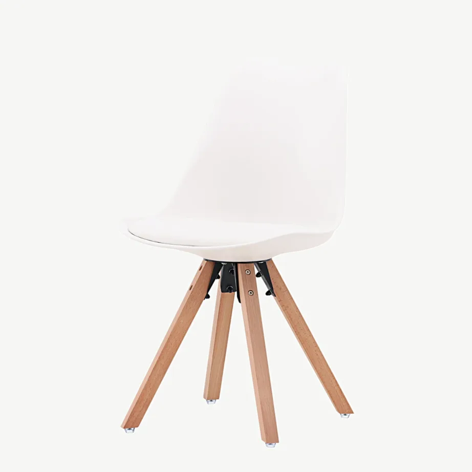 Valge polüpropüleenist istmega söögitool Zeno pöögipuust jalgadega, 19914-360 – 5