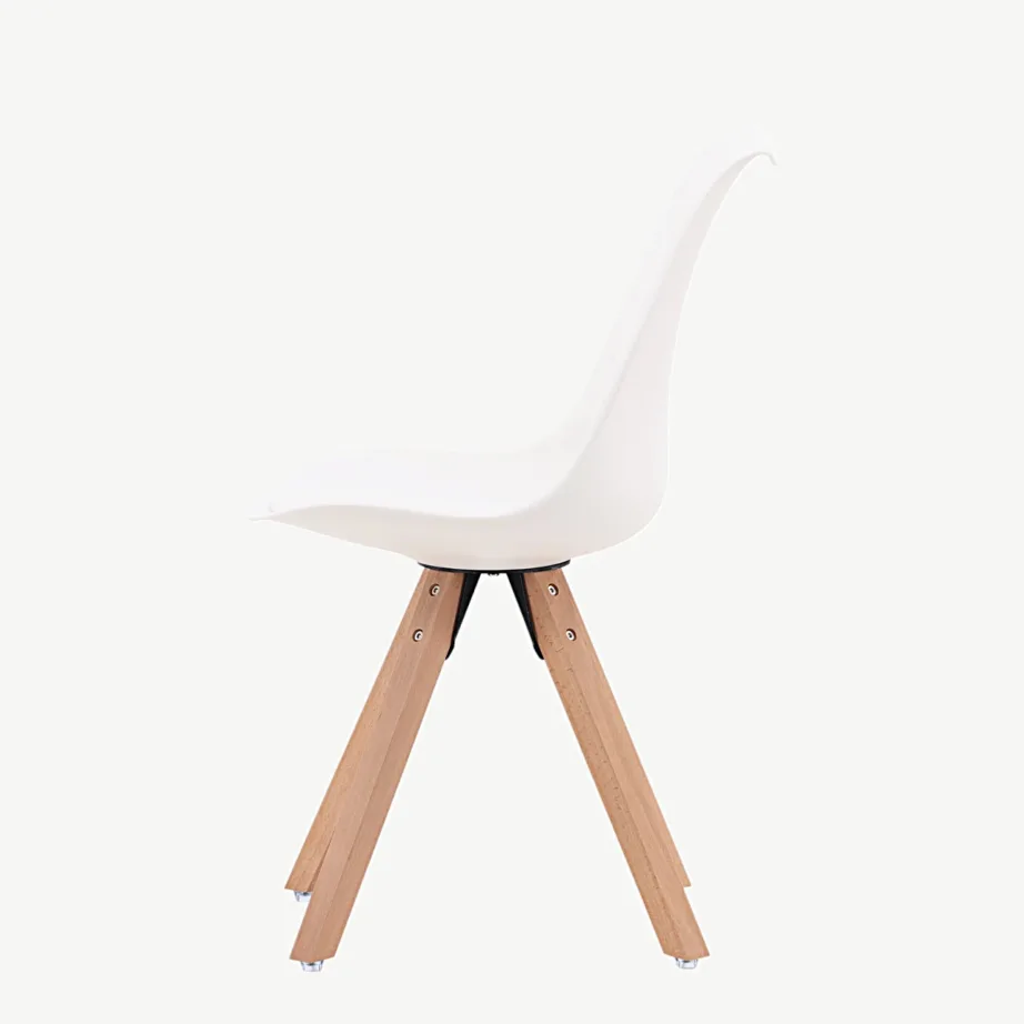 Valge polüpropüleenist istmega söögitool Zeno pöögipuust jalgadega, 19914-360 – 7