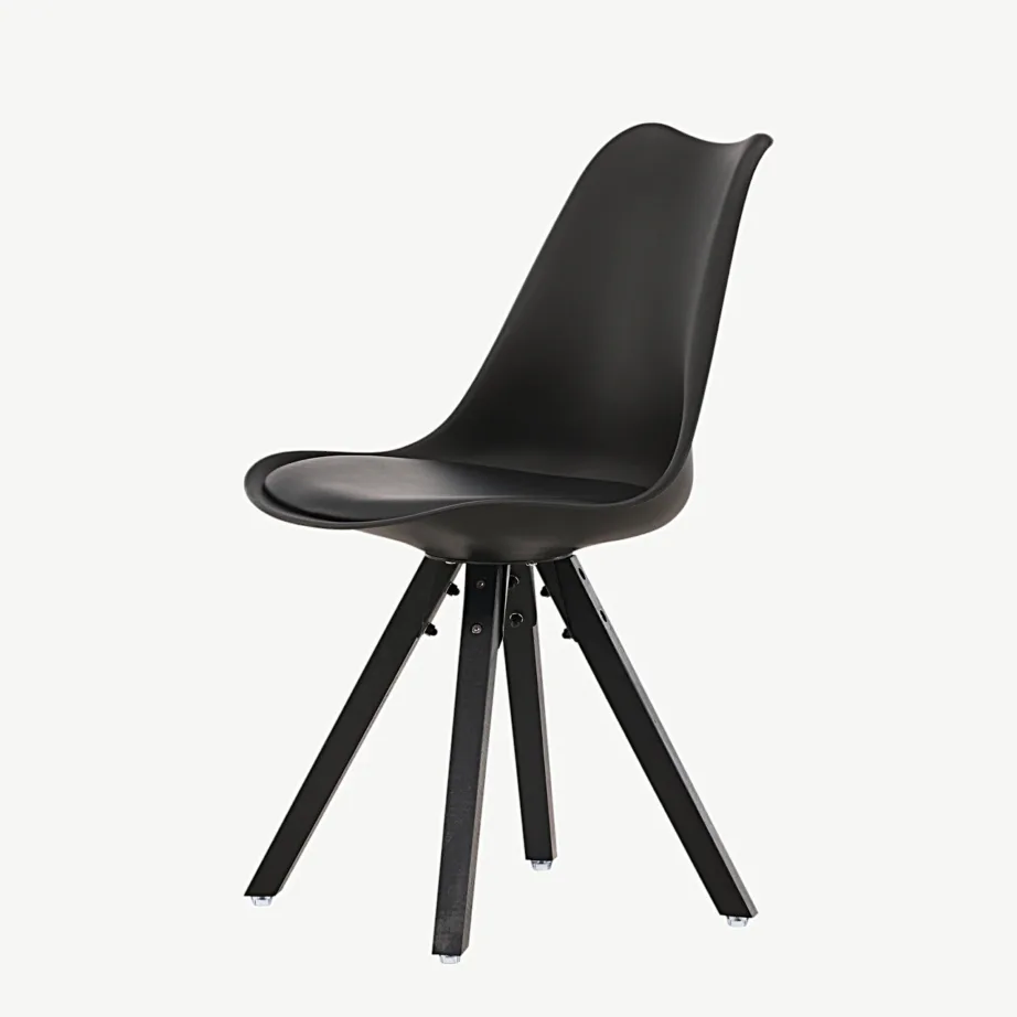 Mustast plastist söögitool Zeno pöögipuust jalgadega, 19914-408 – 6