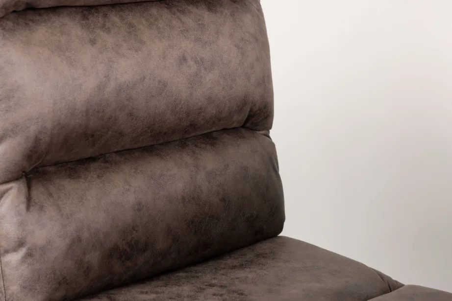 Pruunist mikrokiust söögitool musta terasraamiga Zizo, 19915-877 – 10