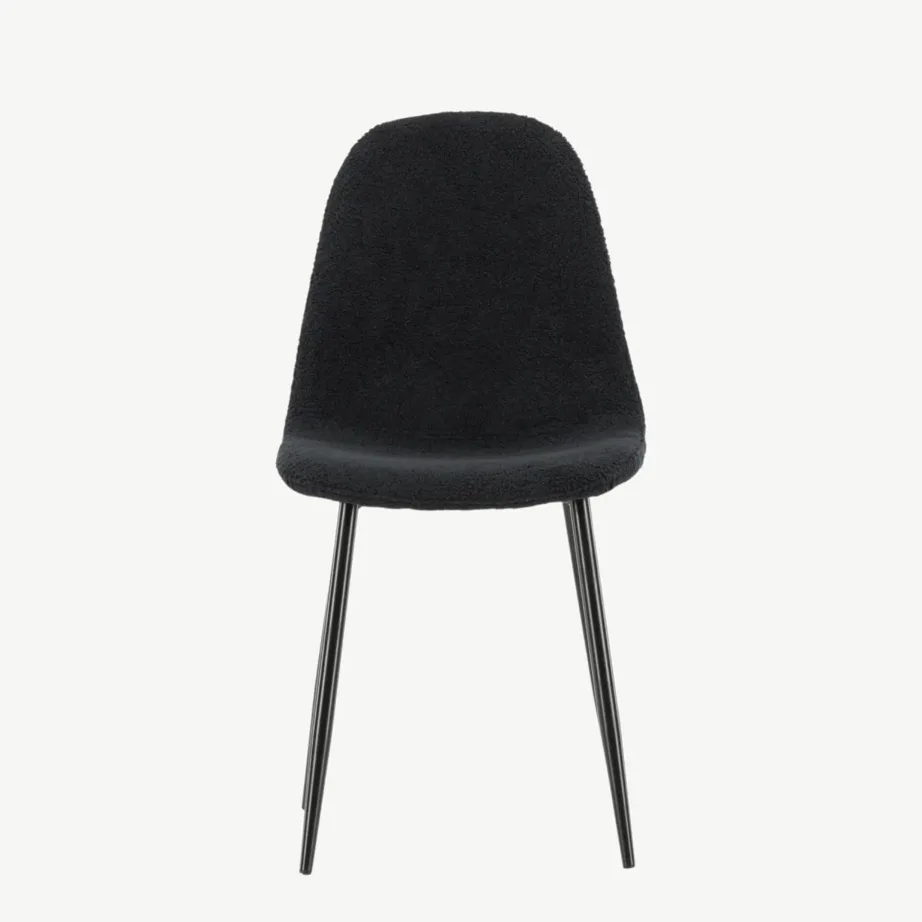 Polar söögitool mustast bukleekangast, mustad terasjalad, FSC-sertifikaadiga, 19919-100 – 4