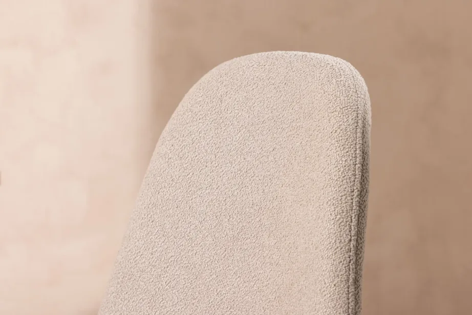 Beežist buklee-kangast söögitool Polar, mustade terasjalgadega, 19919-204 – 10