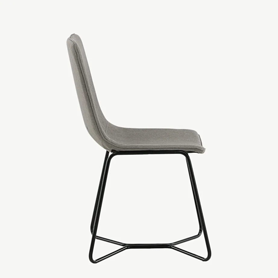 Hall polsterdatud söögitool musta metallraamiga, X-sari, 19922-998 – 2