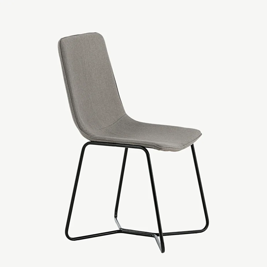 Hall polsterdatud söögitool musta metallraamiga, X-sari, 19922-998 – 3