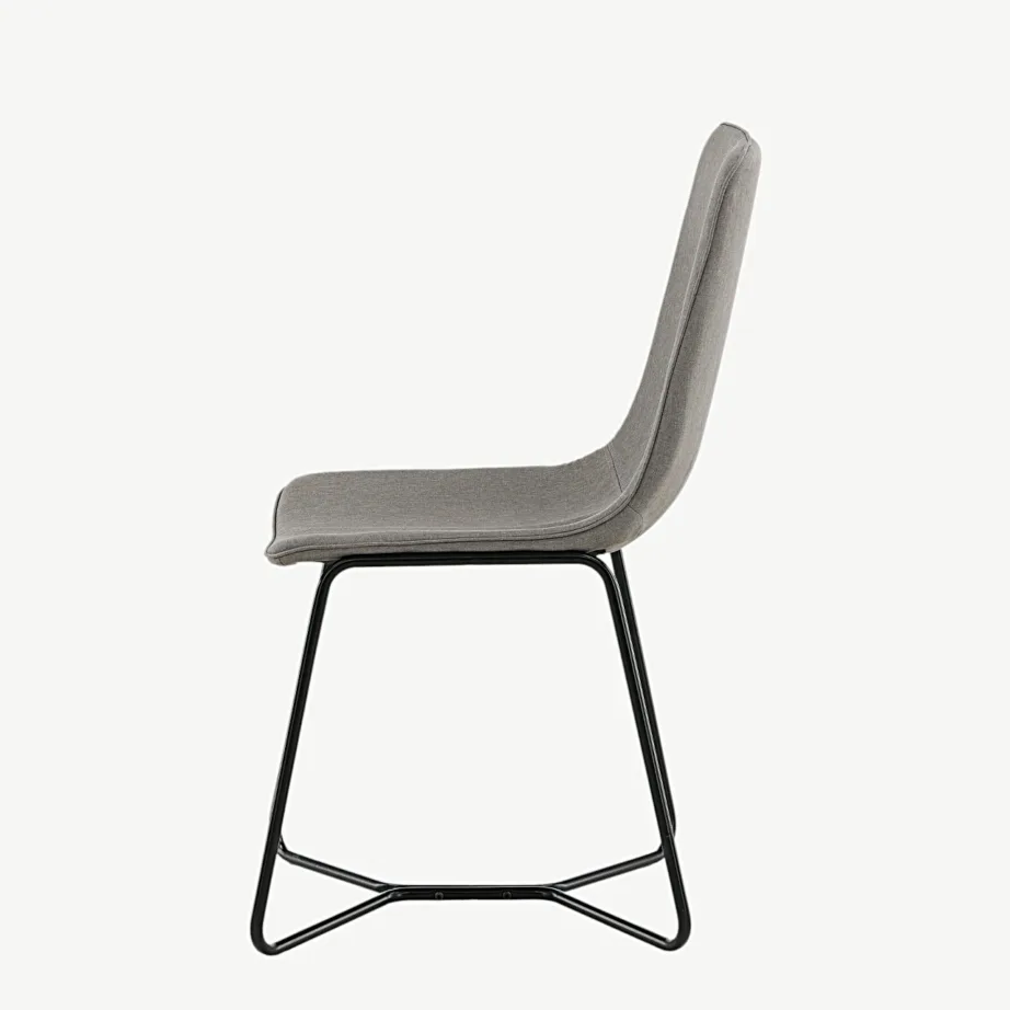 Hall polsterdatud söögitool musta metallraamiga, X-sari, 19922-998 – 7