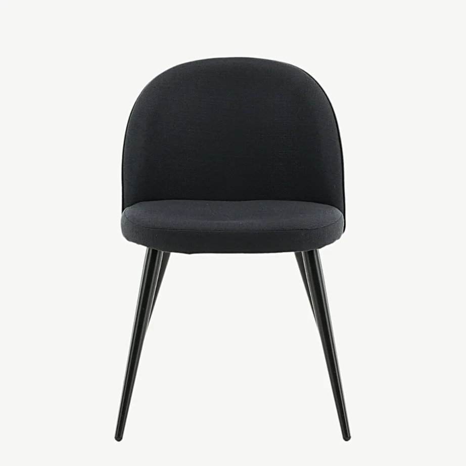 Polsterdatud musta sametiga söögitool Velvet terasjalgadel, 100% polüester, 19924-808 – 4