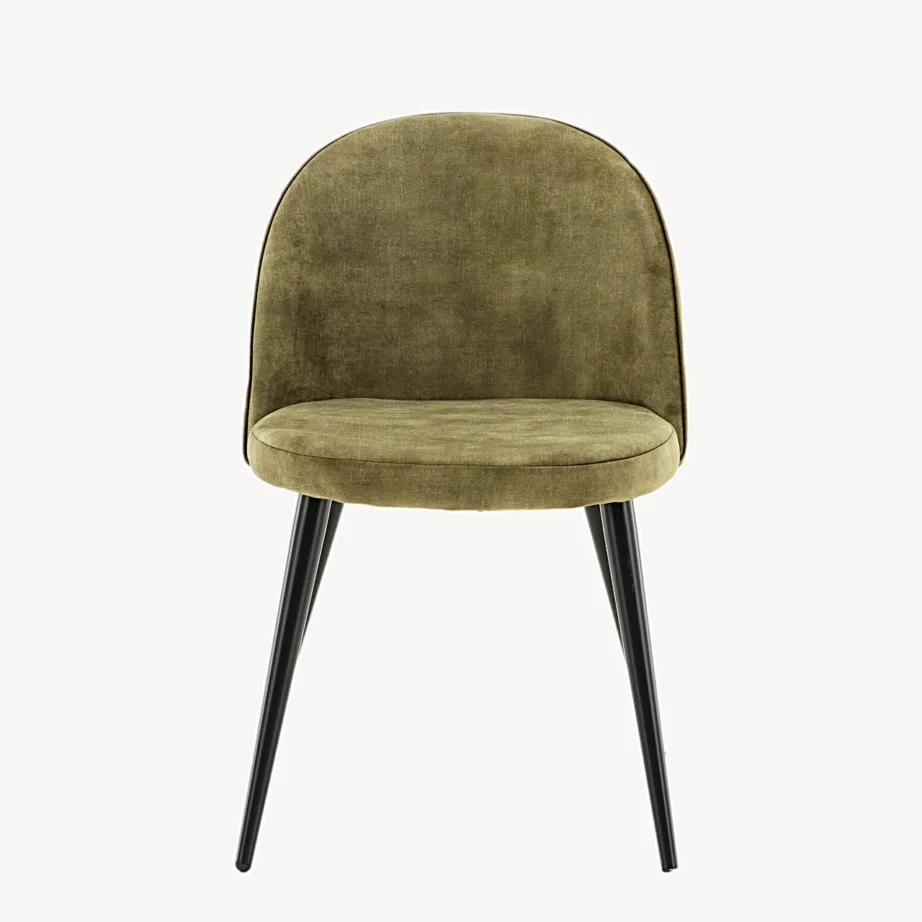 Roheline sametist söögitool mustade terasjalgadega Velvet sarjast, 19924-844 – 5