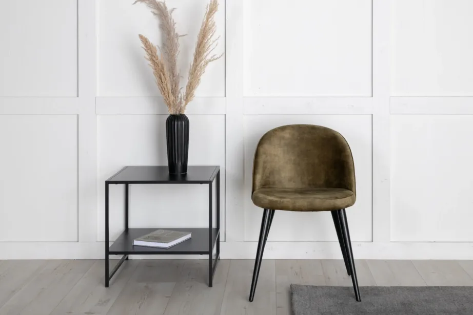 Roheline sametist söögitool mustade terasjalgadega Velvet sarjast, 19924-844 – 8