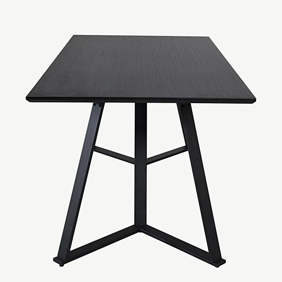 Must ristkülikukujuline söögilaud Marina MDF-ist, metalljalgadel (180 × 90 cm), 19925-088 – 2