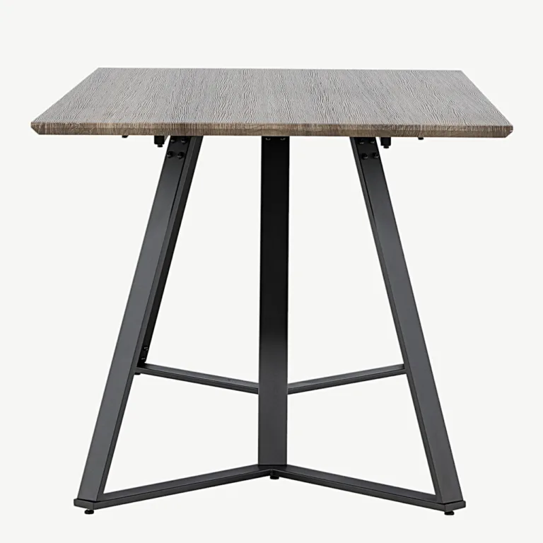 Söögilaud Marina halli MDF-plaadiga, mustadest metallist jalad, 180x90 cm - 19925-758