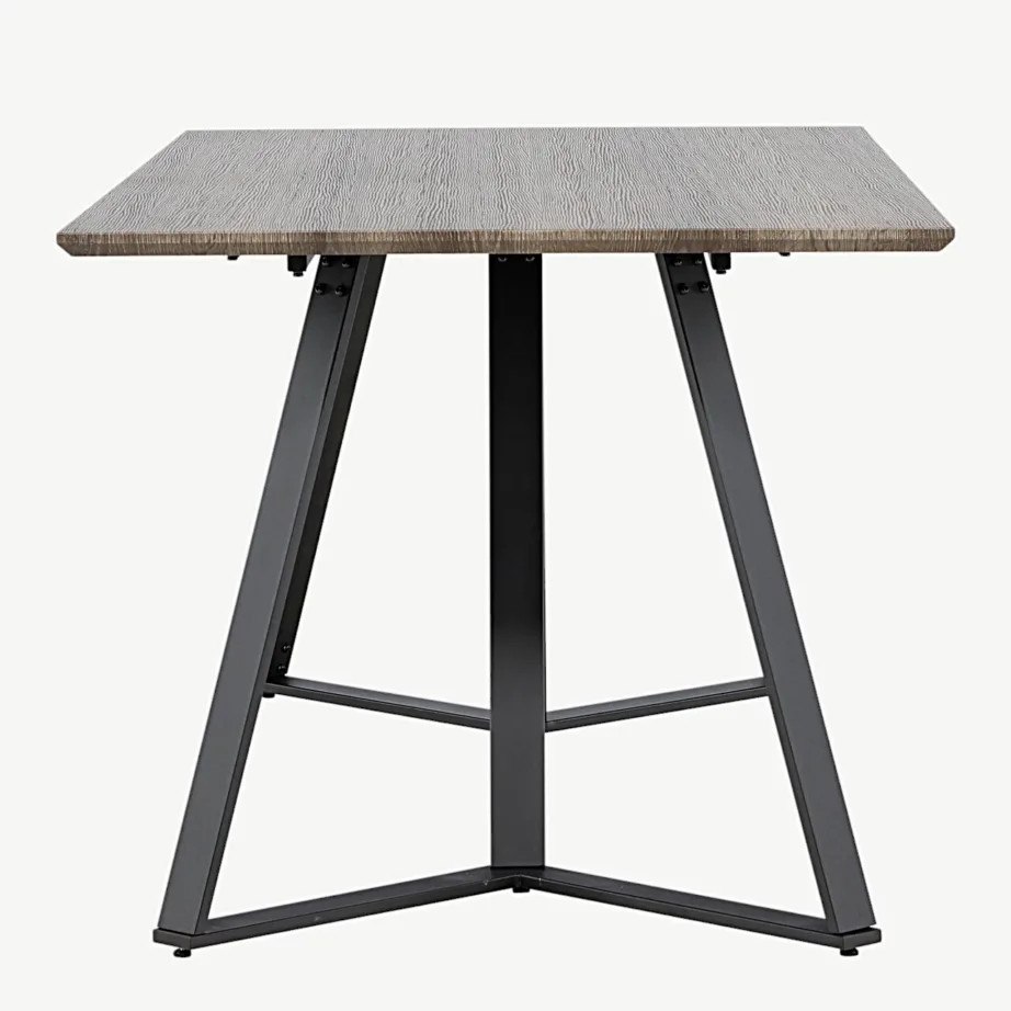 Söögilaud Marina halli MDF-plaadiga, mustadest metallist jalad, 180×90 cm, 19925-758 – 7