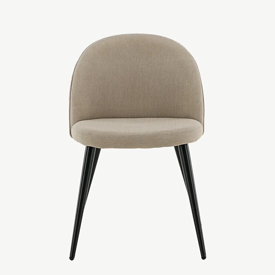 Beež polsterdatud söögitool Velvet mustade terasjalgadega, 19925-810 – 4