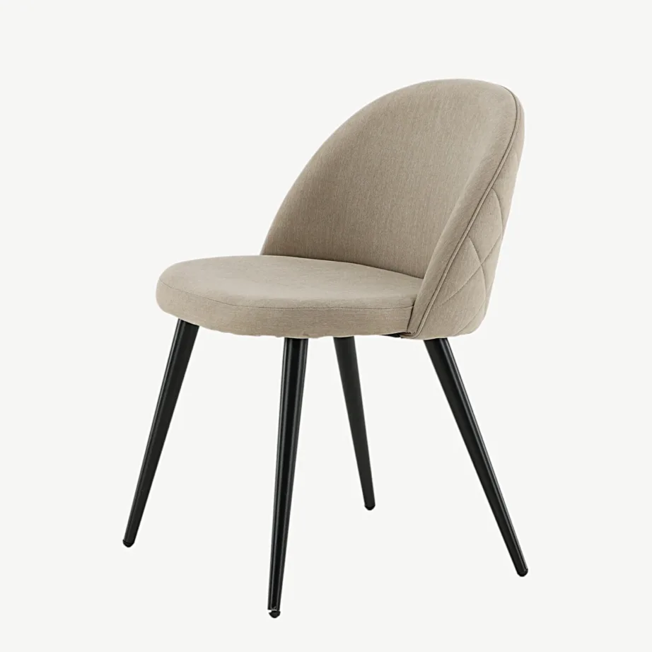 Beež polsterdatud söögitool Velvet mustade terasjalgadega, 19925-810 – 6