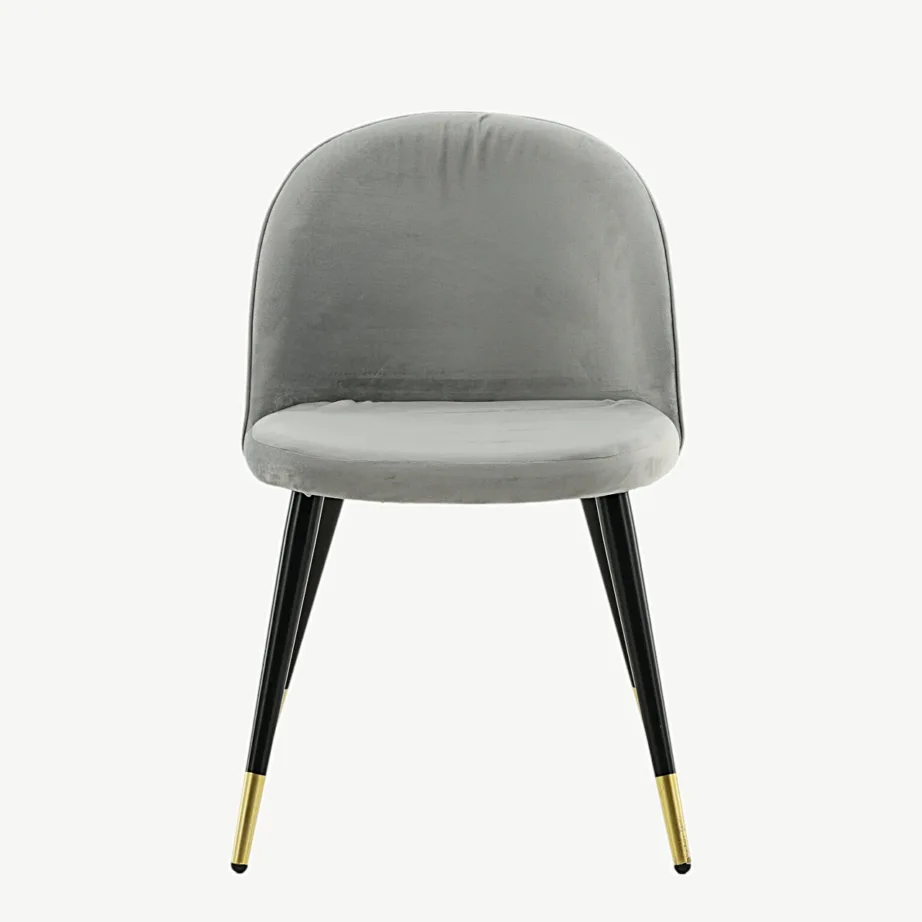 Hall sametist söögitool messingdetailidega ja metalljalgadega, 19925-885 – 4