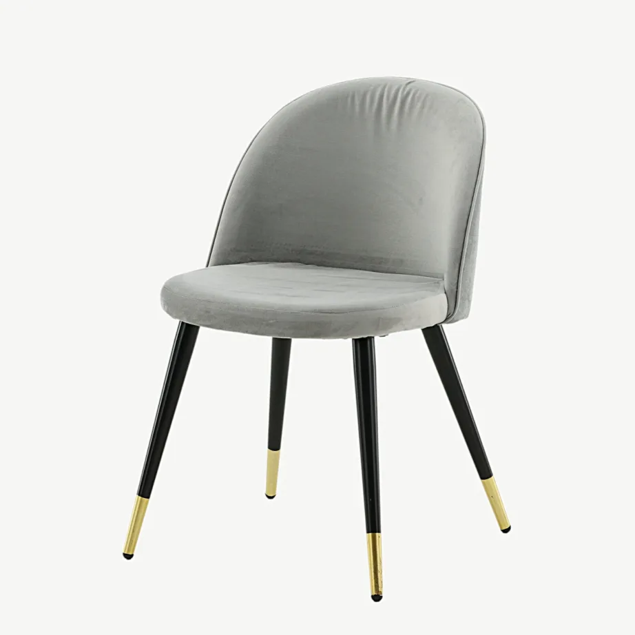 Hall sametist söögitool messingdetailidega ja metalljalgadega, 19925-885 – 5