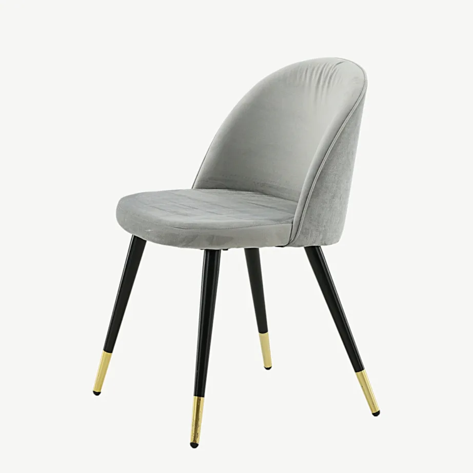 Hall sametist söögitool messingdetailidega ja metalljalgadega, 19925-885 – 6