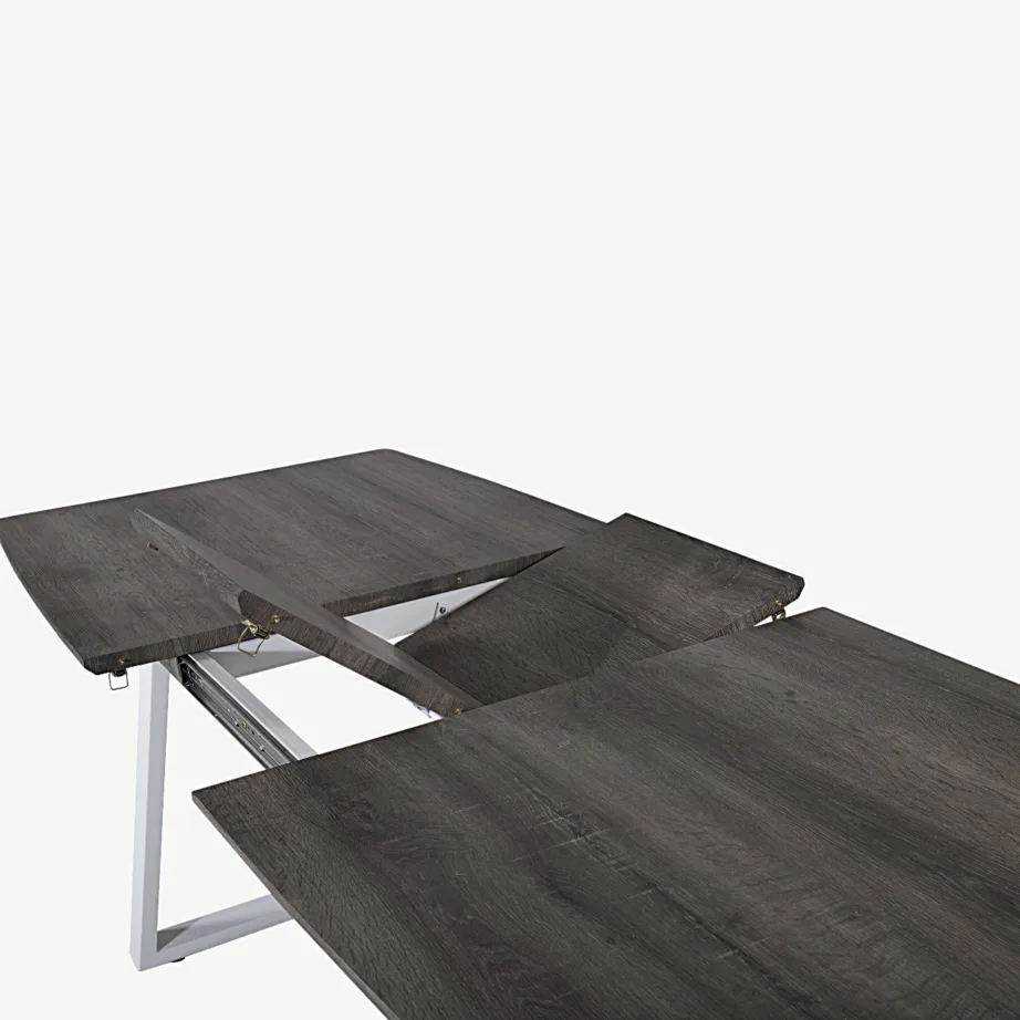 Pikendatav hall söögilaud Inca valgete metalljalgadega, 160×85 cm, 19927-850 – 6