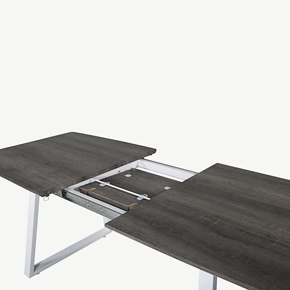 Pikendatav hall söögilaud Inca valgete metalljalgadega, 160×85 cm, 19927-850 – 7