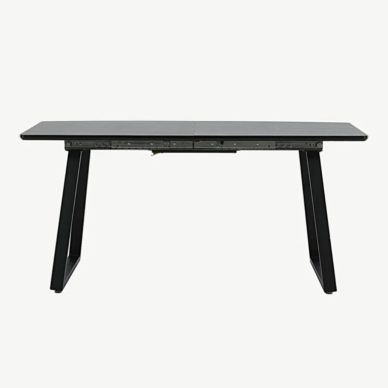 Pikendatav must söögilaud Inca (MDF, terasjalad, 160 × 85 cm) - 19927-888