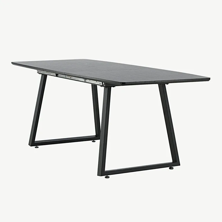 Pikendatav must söögilaud Inca (MDF, terasjalad, 160 × 85 cm) - 19927-888