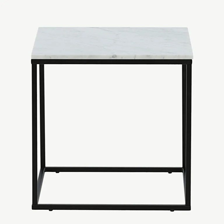 Estelle abilaud, valgest marmorist pealispind, must metallraam - 19932-580