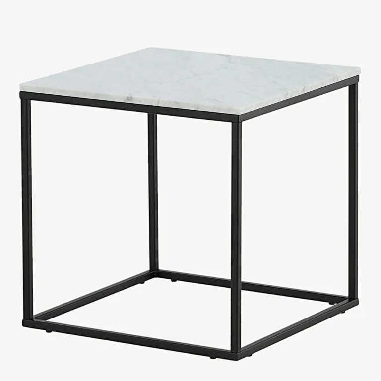 Estelle abilaud, valgest marmorist pealispind, must metallraam - 19932-580