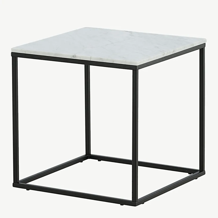 Estelle abilaud, valgest marmorist pealispind, must metallraam, 19932-580