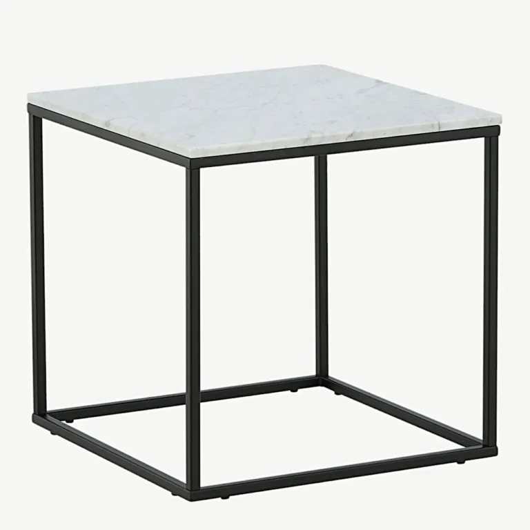 Estelle abilaud, valgest marmorist pealispind, must metallraam - 19932-580