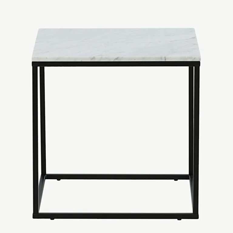 Estelle abilaud, valgest marmorist pealispind, must metallraam - 19932-580