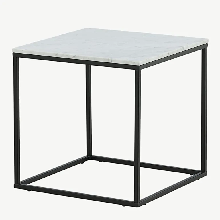 Estelle abilaud, valgest marmorist pealispind, must metallraam - 19932-580