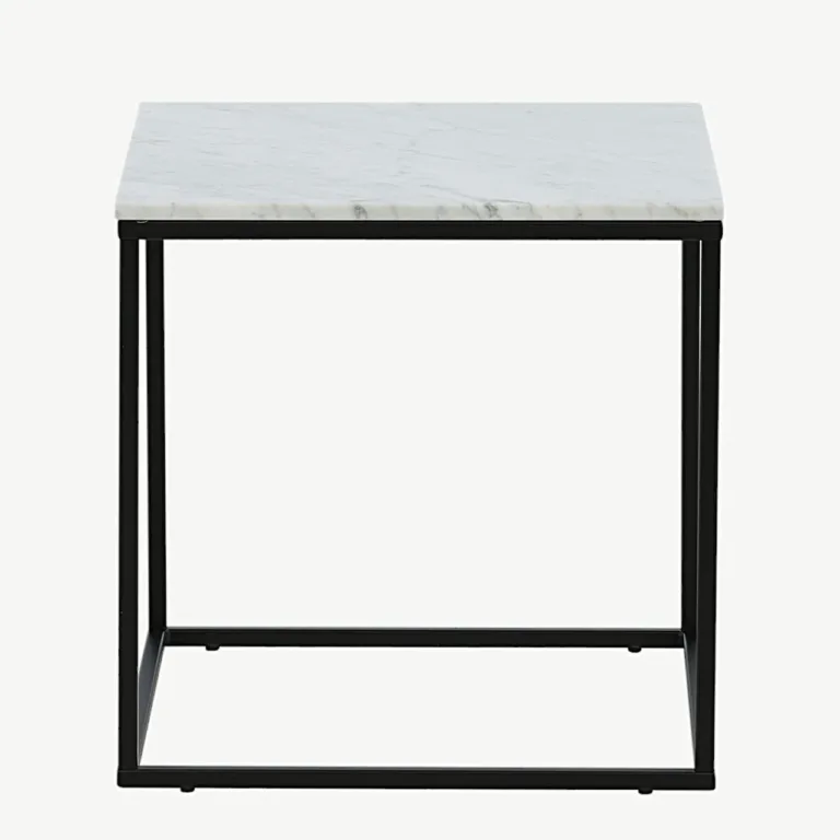 Estelle abilaud, valgest marmorist pealispind, must metallraam - 19932-580
