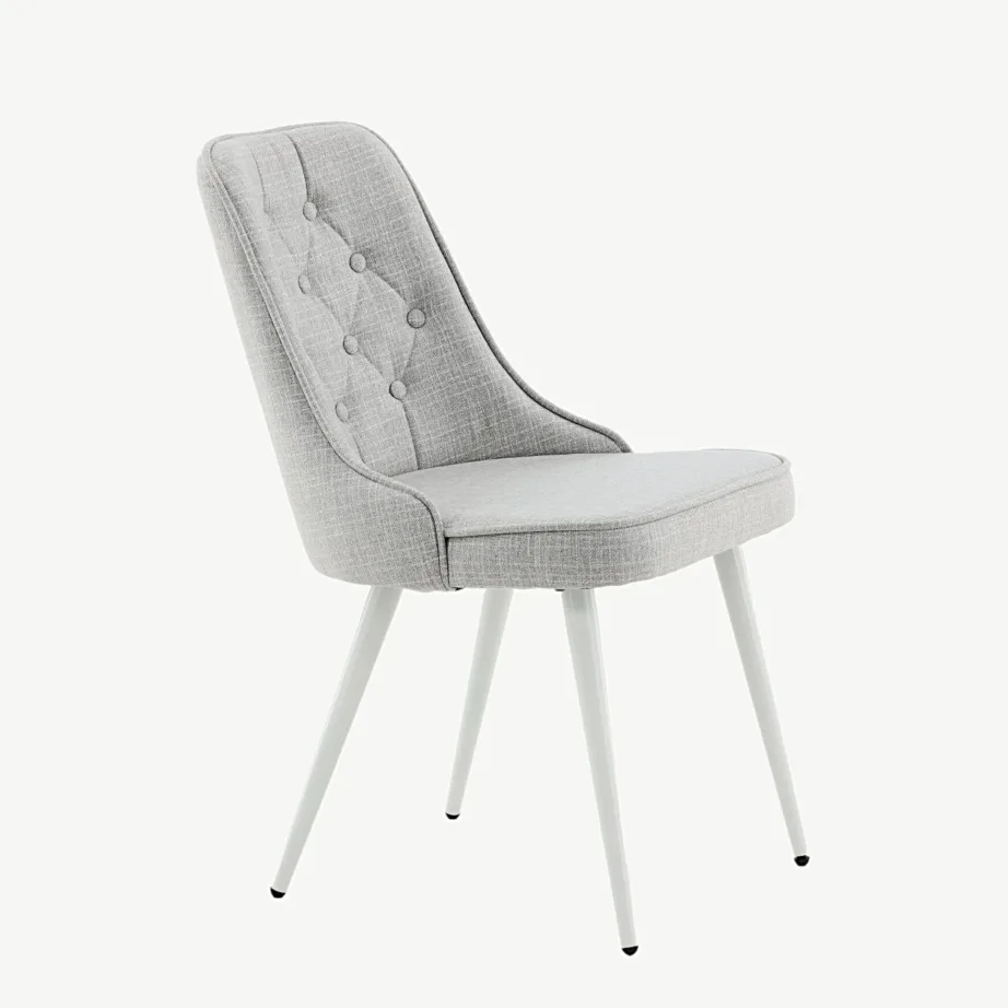 Helehall polsterdatud söögitool valgete metalljalgadega Velvet Deluxe, 19935-005 – 3