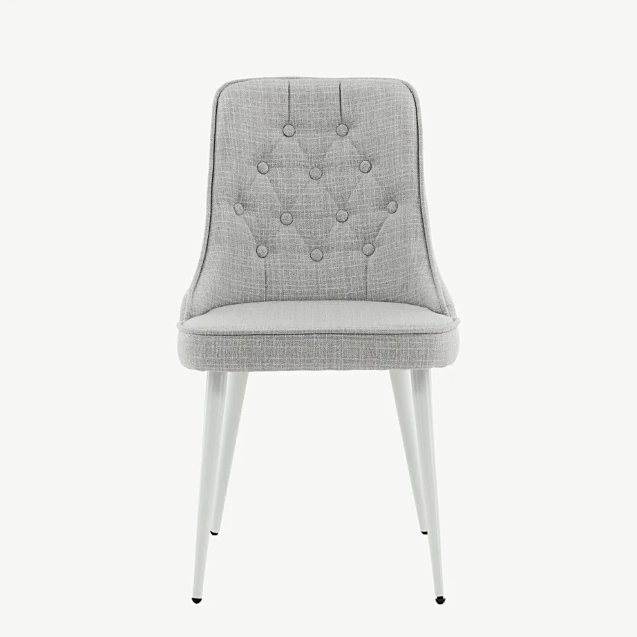 Helehall polsterdatud söögitool valgete metalljalgadega Velvet Deluxe, 19935-005 – 4