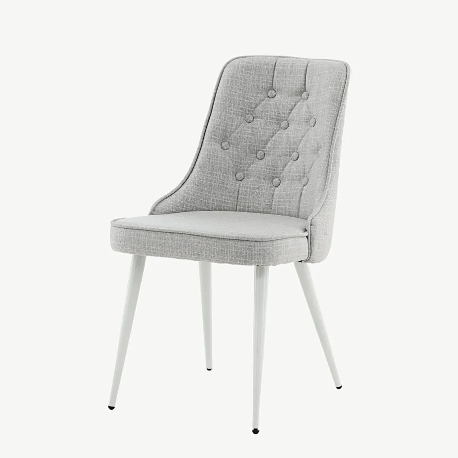 Helehall polsterdatud söögitool valgete metalljalgadega Velvet Deluxe, 19935-005 – 5