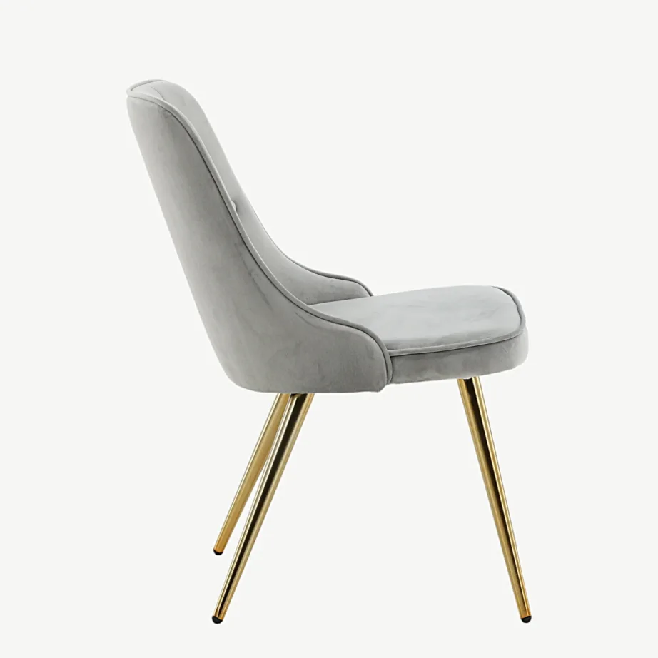 Helehall sametist söögitool kuldsete terasjalgadega Velvet Deluxe, 19935-785 – 2